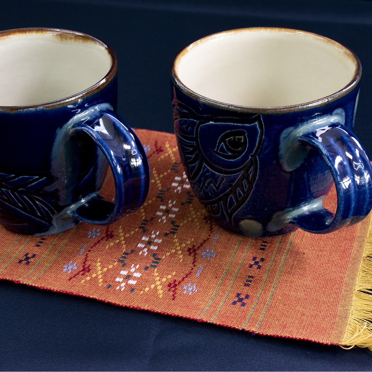 Bier-Becher mit Fischmuster