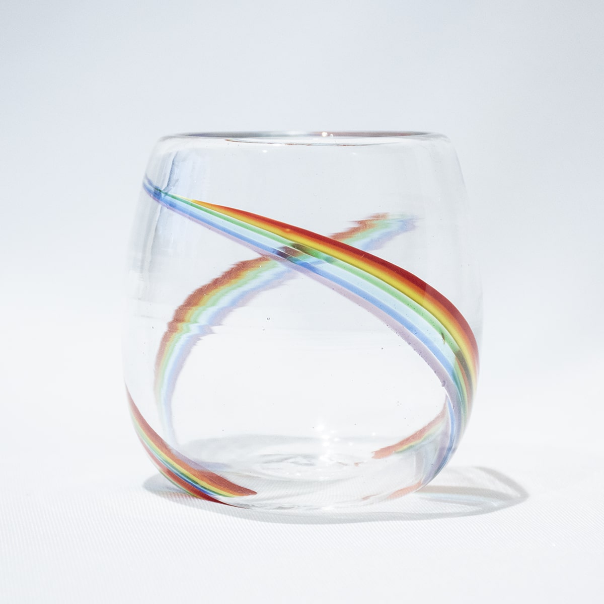 Fassförmiges Glas - Rainbow Series (2er-Set)