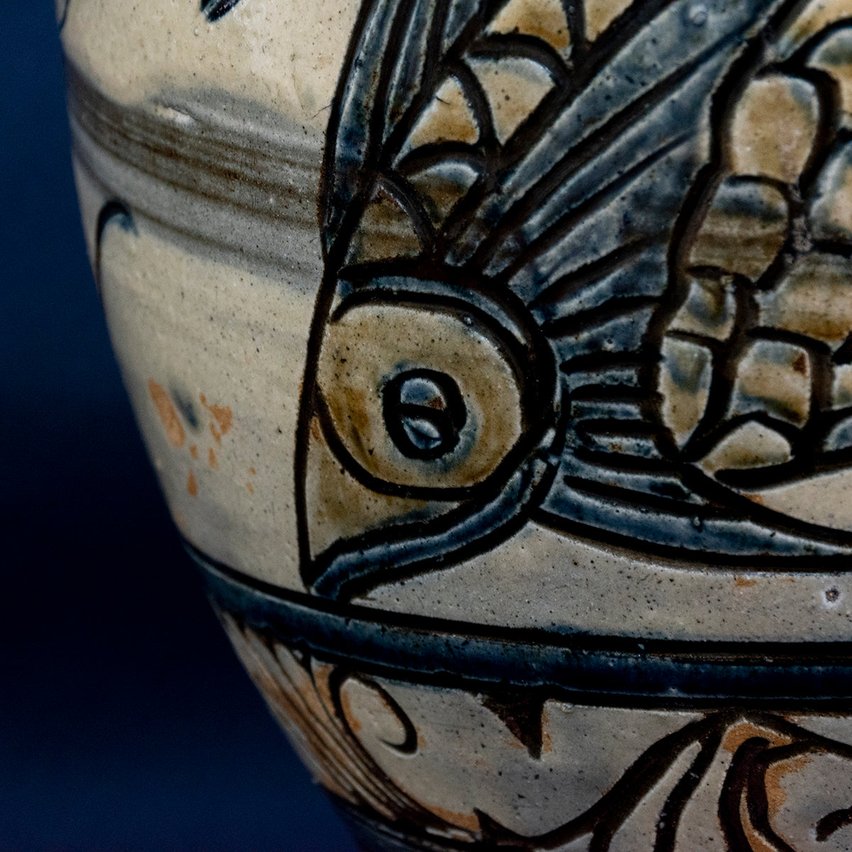 Patterned Jar from Okinawa - Jiro Kinjo (one of a kind)