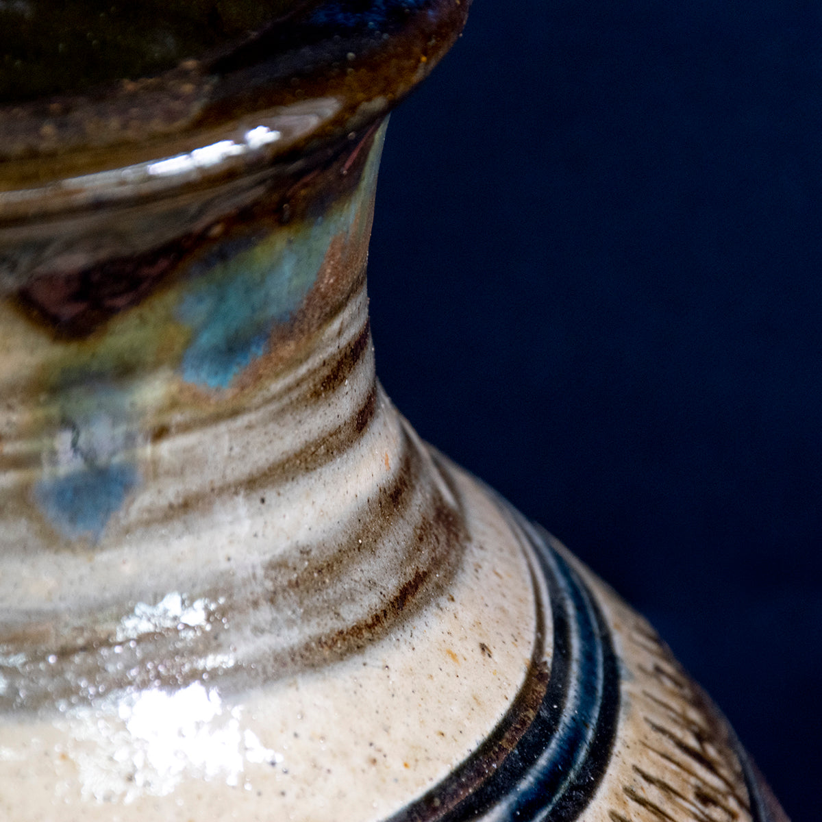 Patterned Jar from Okinawa - Jiro Kinjo (one of a kind)