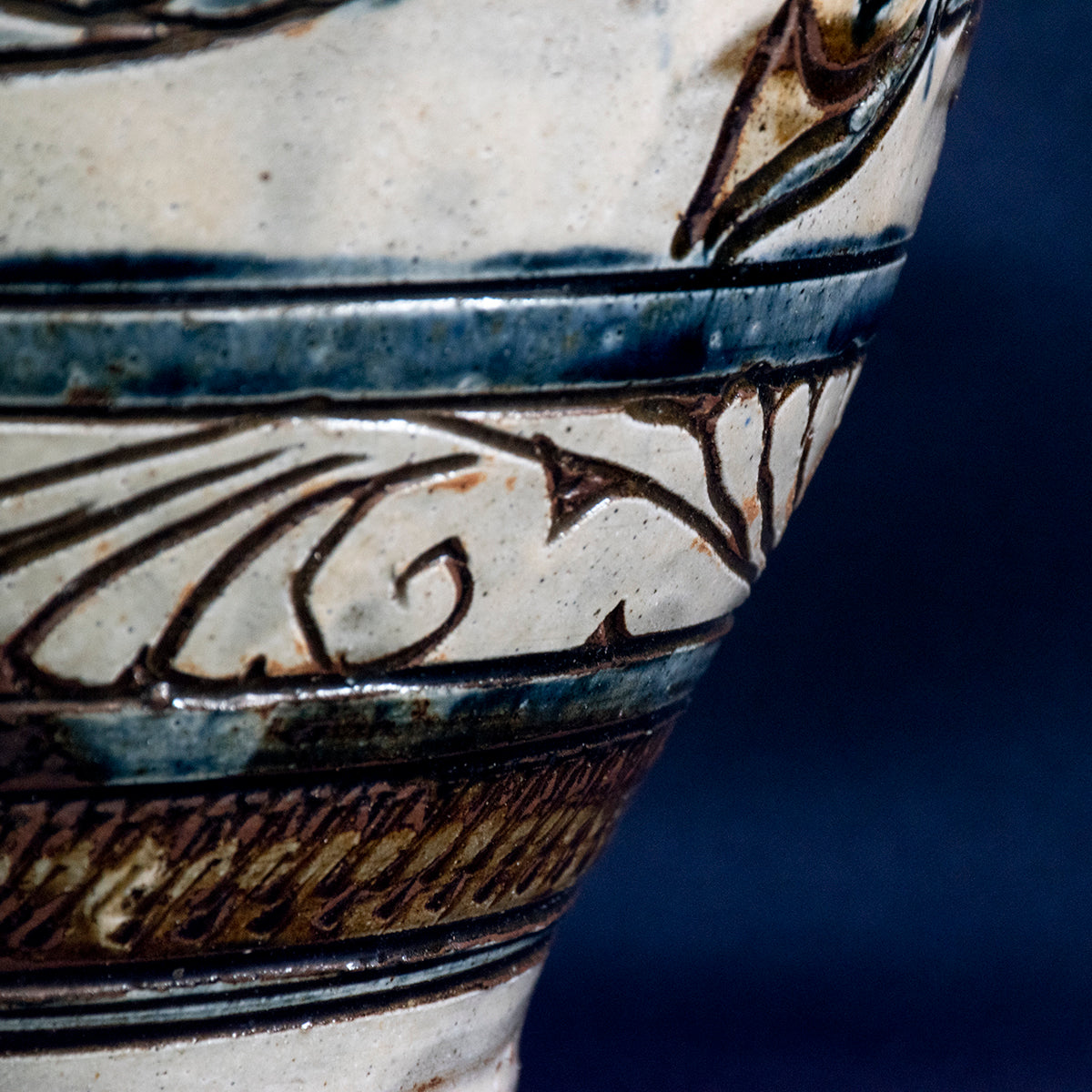 Patterned Jar from Okinawa - Jiro Kinjo (one of a kind)