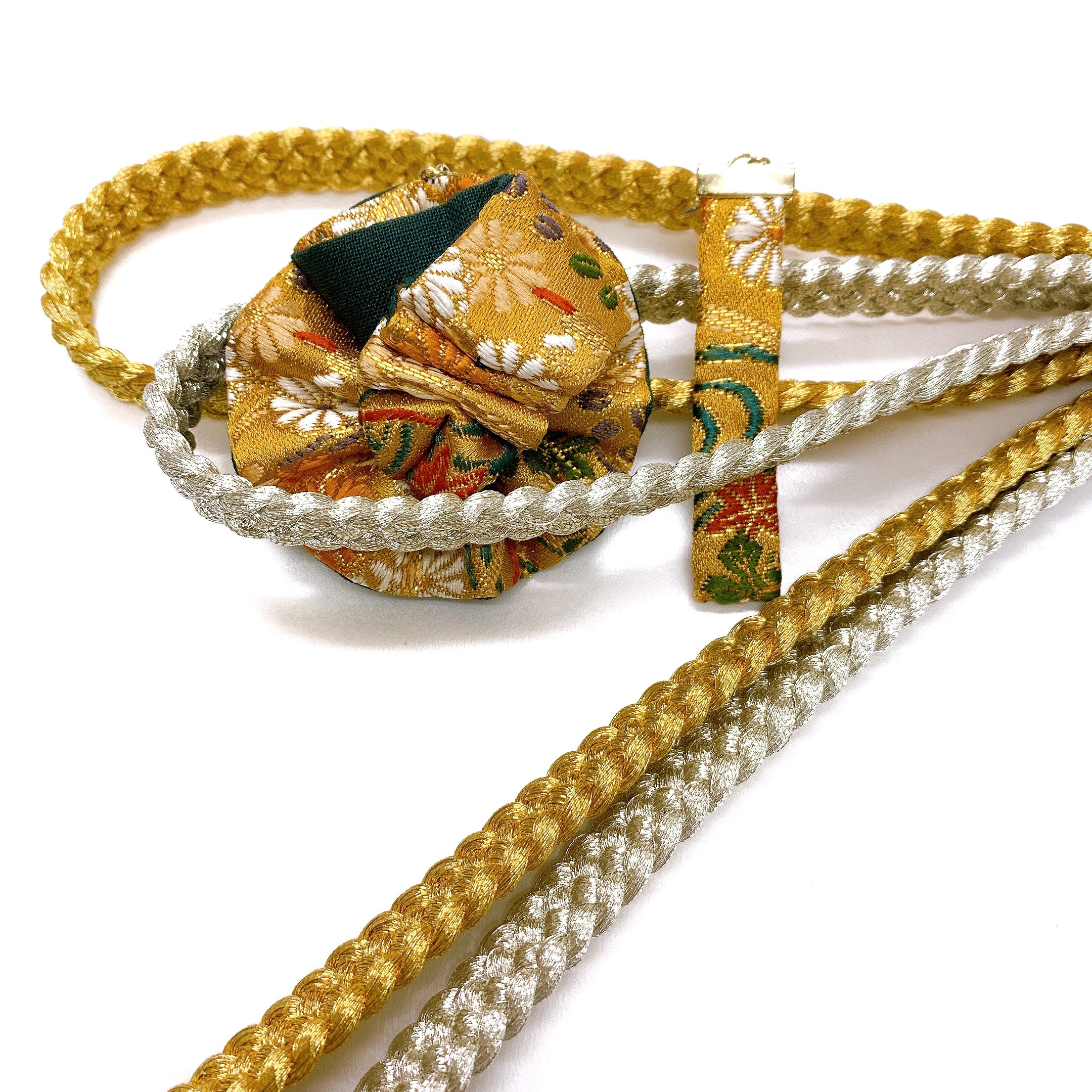 Ohrringe & Ring "Meguri" in Gelb