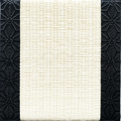 Tatami-Untersetzer "Hemp Leaf" (Schwarz)